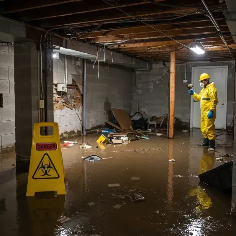 Flooded Basement Electrical Hazard in Garland County, AR Property